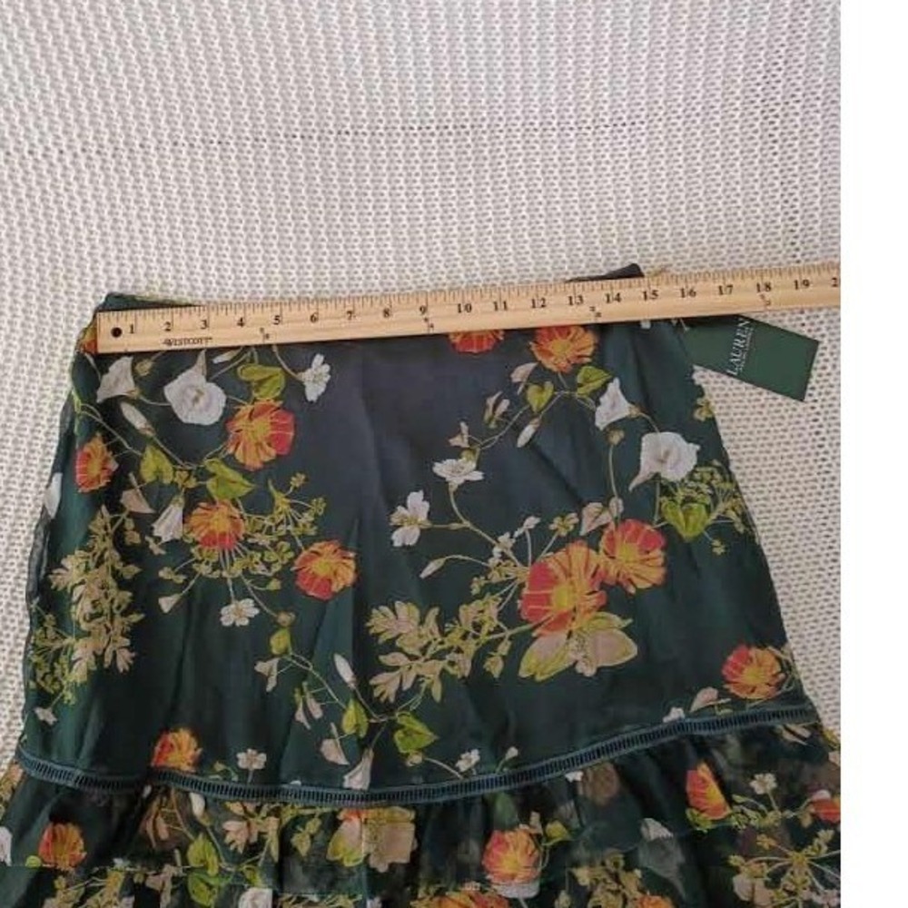 Lauren Ralph Lauren NWT Floral Tiered Maxi Skirt Cottagecore Boho 4 W29 $135 - Picture 11 of 14